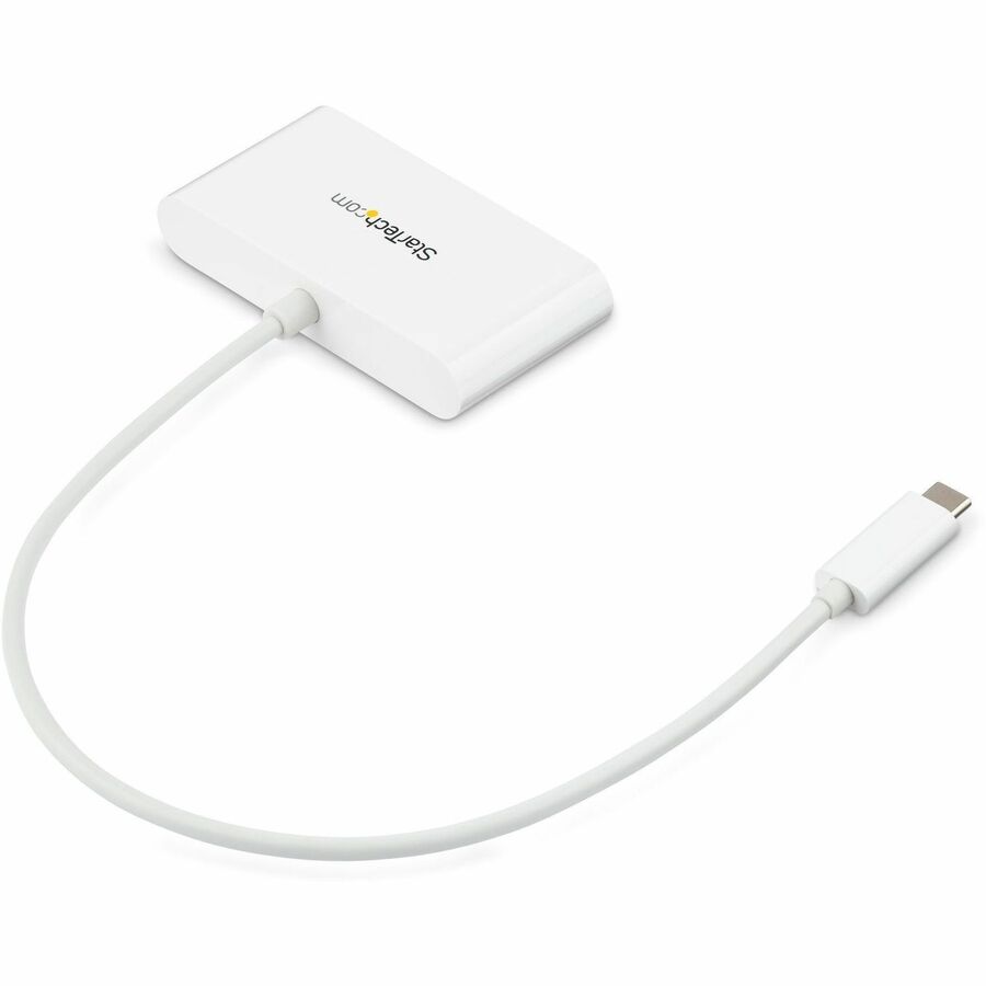 StarTech.com 3 Port USB C Hub with Gigabit Ethernet - USB-C to 3x USB-A - USB 3.0 - White - USB Hub with GbE - USB-C to USB Adapter - USB Type C Hub