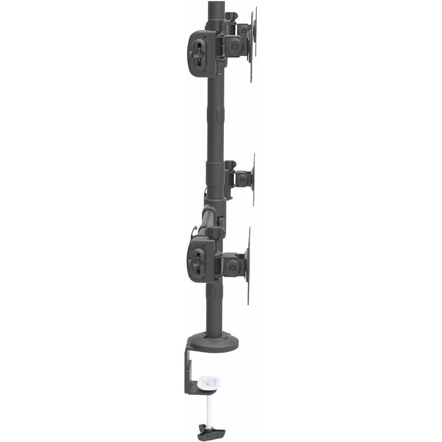 StarTech.com Support de bureau pour quatre écrans, 4 écrans VESA jusqu'à 27 pouces (8 kg), support de poteau articulé ergonomique à hauteur réglable