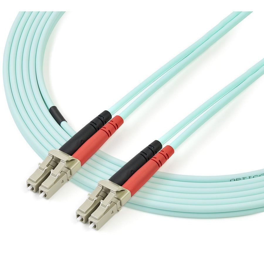 StarTech.com 3m (10ft) LC/UPC to LC/UPC OM4 Multimode Fiber Optic Cable, 50/125µm, 100G, Low Insertion Loss, LSZH Fiber Jumper Cord