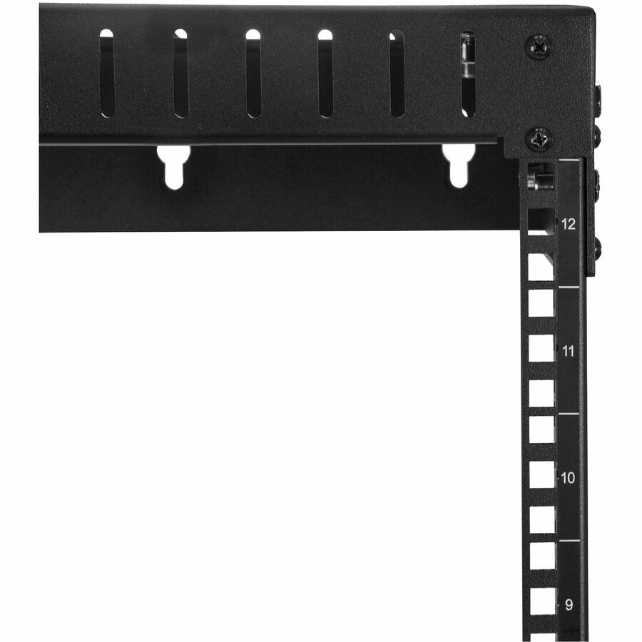 StarTech.com 2-Post 12U Heavy-Duty Wall Mount Network Rack, 19" Open Frame Server Rack with Adjustable Depth, Data Rack for IT Equipment~