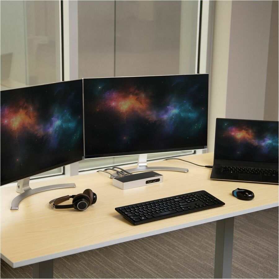 StarTech.com USB 3.0 Docking Station - Dual Monitor Laptop Dock with HDMI & DVI/VGA - 6x USB Type-A Hub, GbE - Universal Windows & Mac