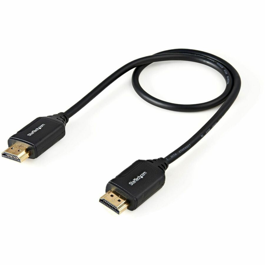 Câble HDMI 2.0 StarTech.com certifié Premium de 50 cm avec Ethernet, câble HDMI haute vitesse Ultra HD 4K 60 Hz, câble HDMI HDR10 UHD pour moniteur HDMI
