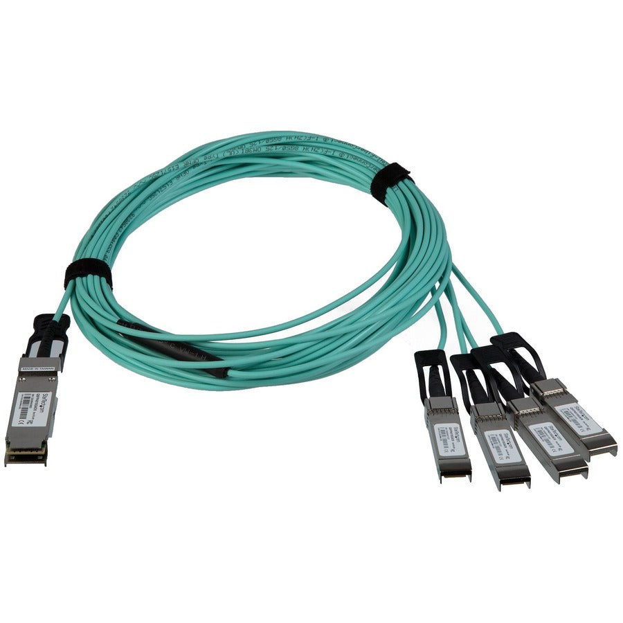 StarTech.com AOC Breakout Cable for Cisco QSFP-4X10G-AOC5M - 5m 40G 1x QSFP+ to 4x SFP+ AOC Cable 40GbE QSFP+ Active Optical Fiber 16.4ft