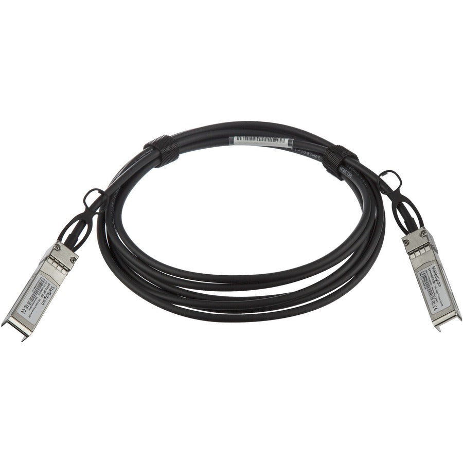 Câble à connexion directe SFP+ vers SFP+ 10G compatible MSA non codé de 3 m de StarTech.com - DAC SFP+ 10 GbE en cuivre, Twinax passif basse consommation 10 Gbit/s