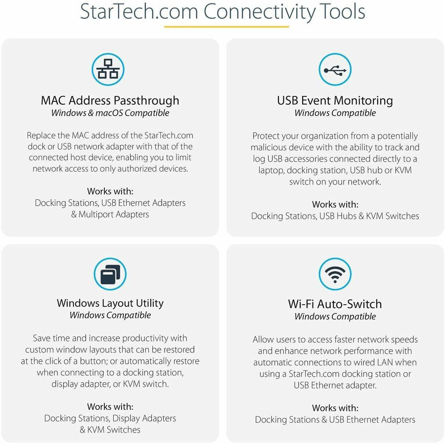 StarTech.com Thunderbolt 3 Dock - Dual Monitor 4K 60Hz TB3 Docking Station with DisplayPort - 85W Power Delivery, 6-Port USB 3.0, SD, GbE