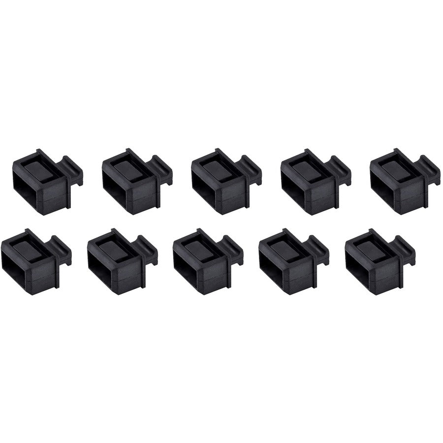 StarTech.com Lot de 10 caches anti-poussière pour ports SFP/SFP+ ouverts - Capuchons/fiches anti-poussière pour fibre optique - Protection/cache de port de commutateur réseau avec languette