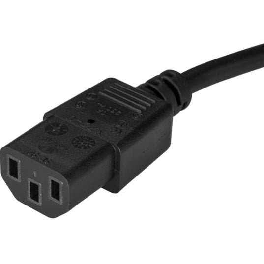 StarTech.com 15ft(4.5m) Computer Power Cord, Flat 5-15P to C13, 10A 125V 18AWG, Black Replacement AC PC Power Cord, TV/Monitor Power Cable