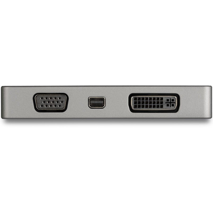 StarTech.com USB C Multiport Video Adapter 4-in-1 - 95W Power Delivery - Space Gray - Aluminum - 4K60Hz - Wrap-Around Cable - USB C Adapter (CDPVDHMDPDP)