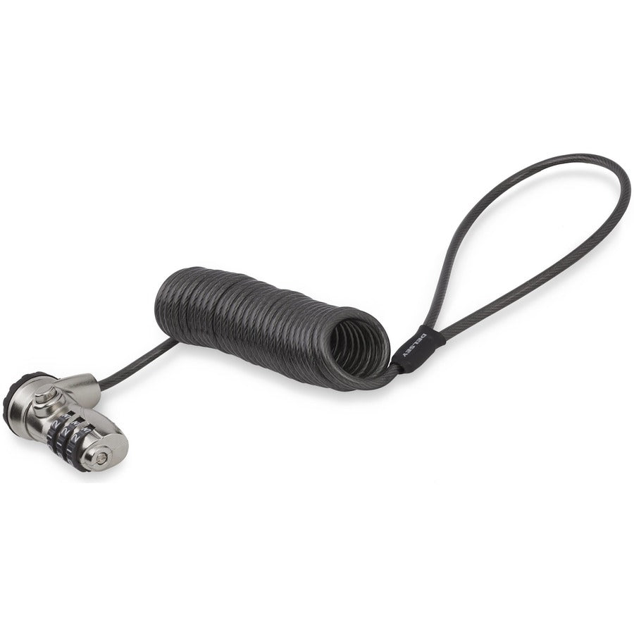 StarTech.com 6ft (1.8m) Laptop Cable Lock, Portable Self-Coiling Anti-Theft 3-Digit Combination Security Cable for K-Slot Computer/Device