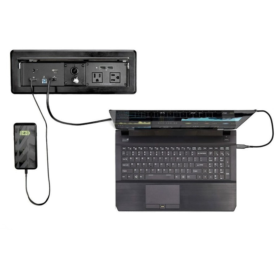 StarTech.com Cable management module for the conference table connectivity box - Keeps cables easily accessible / free from tangles / out of sight - Install as an accessory in a StarTech.com single-module (BEZ4MOD) or dual-module (BOX4MODULE) connectivity