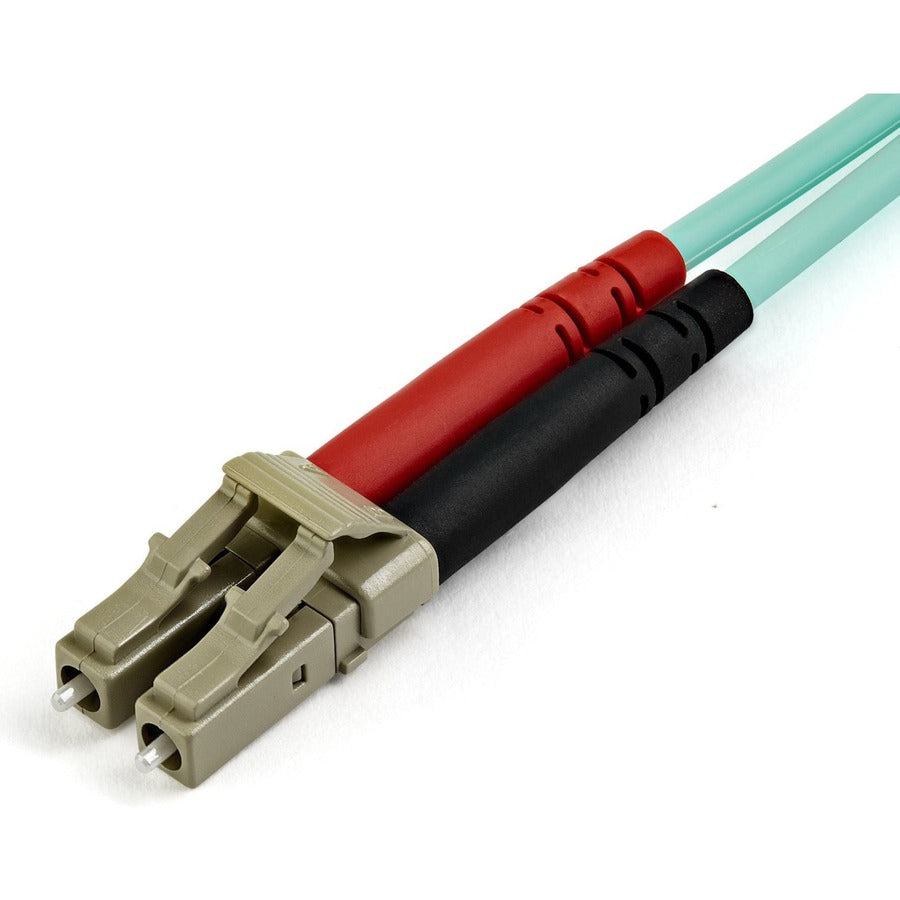 StarTech.com 7m (22ft) LC/UPC to LC/UPC OM4 Multimode Fiber Optic Cable, 50/125µm, 100G, Low Insertion Loss, LSZH Fiber Jumper Cord