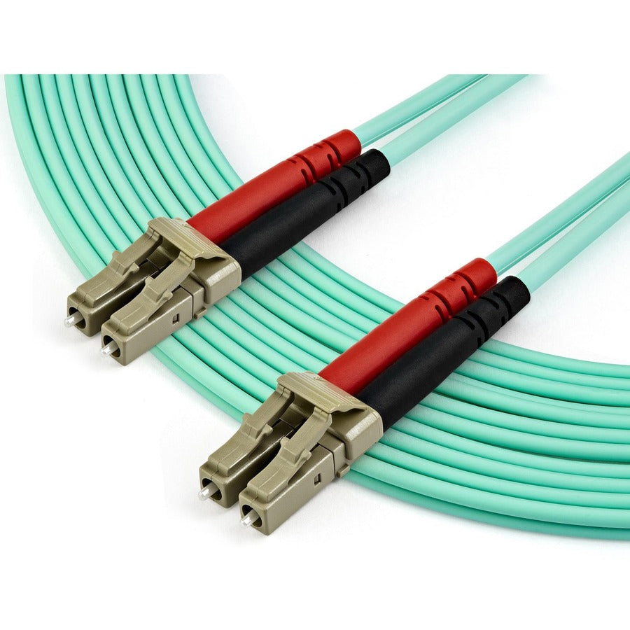 StarTech.com 7m (22ft) LC/UPC to LC/UPC OM4 Multimode Fiber Optic Cable, 50/125µm, 100G, Low Insertion Loss, LSZH Fiber Jumper Cord