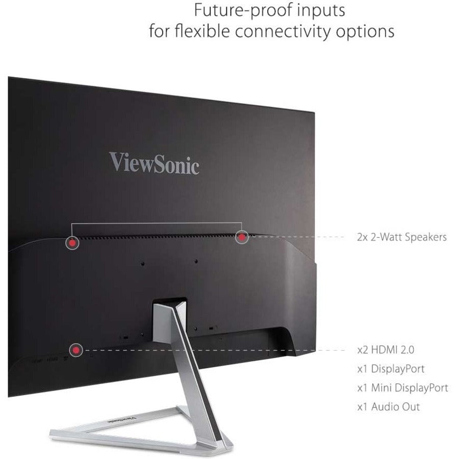 Moniteur LED UHD 4K ViewSonic Entertainment VX3276-4K-mhd 32 pouces (16:9) - Argent