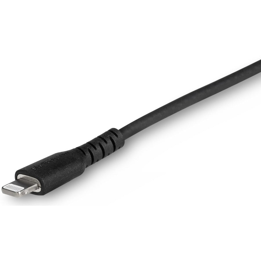 StarTech.com 3 foot/1m Durable Black USB-C to Lightning Cable, Rugged Heavy Duty Charging/Sync Cable for Apple iPhone/iPad MFi Certified