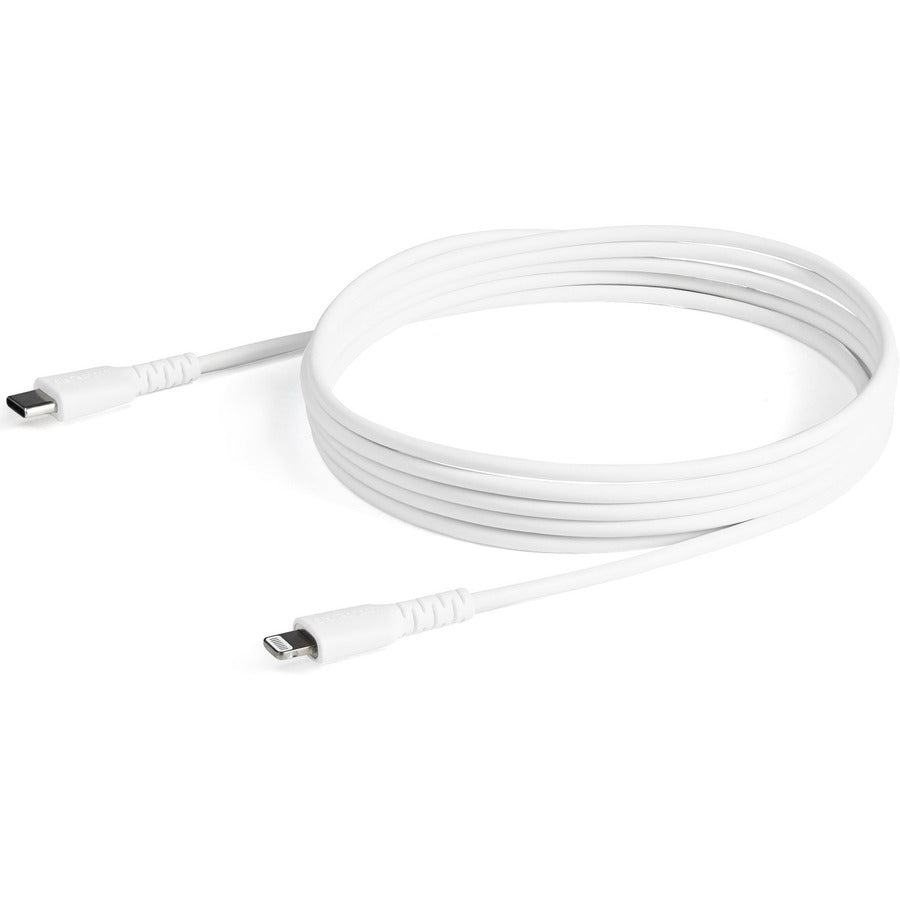 Câble USB-C vers Lightning StarTech.com blanc durable de 2 m, câble de charge/synchronisation robuste pour iPhone/iPad Apple, certifié MFi