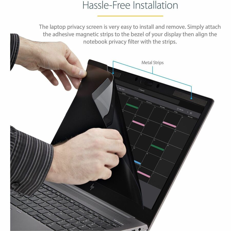 StarTech.com Filtre de confidentialité pour ordinateur portable 15,6" - Filtre de sécurité magnétique amovible - Réduction de la lumière bleue - Mat/Brillant