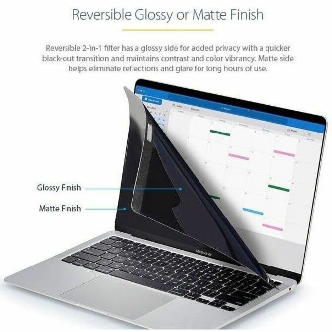 StarTech.com Écran de confidentialité pour MacBook Pro et Air 13 pouces - Filtre de sécurité magnétique amovible - Réduction de la lumière bleue - Mat/Brillant