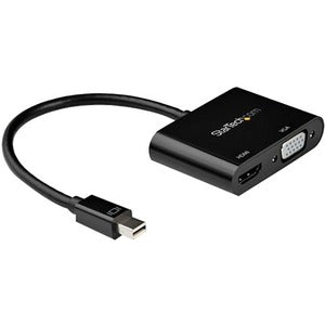 Adaptateur StarTech.com Mini DisplayPort vers HDMI VGA - Convertisseur de moniteur vidéo mDP 1.2 HBR2 vers HDMI 2.0 4K 60 Hz ou VGA - Compatible TB2
