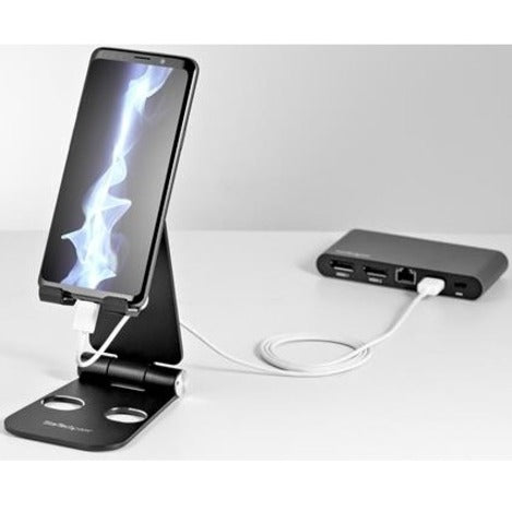 StarTech.com Foldable Phone & Tablet Stand, Black