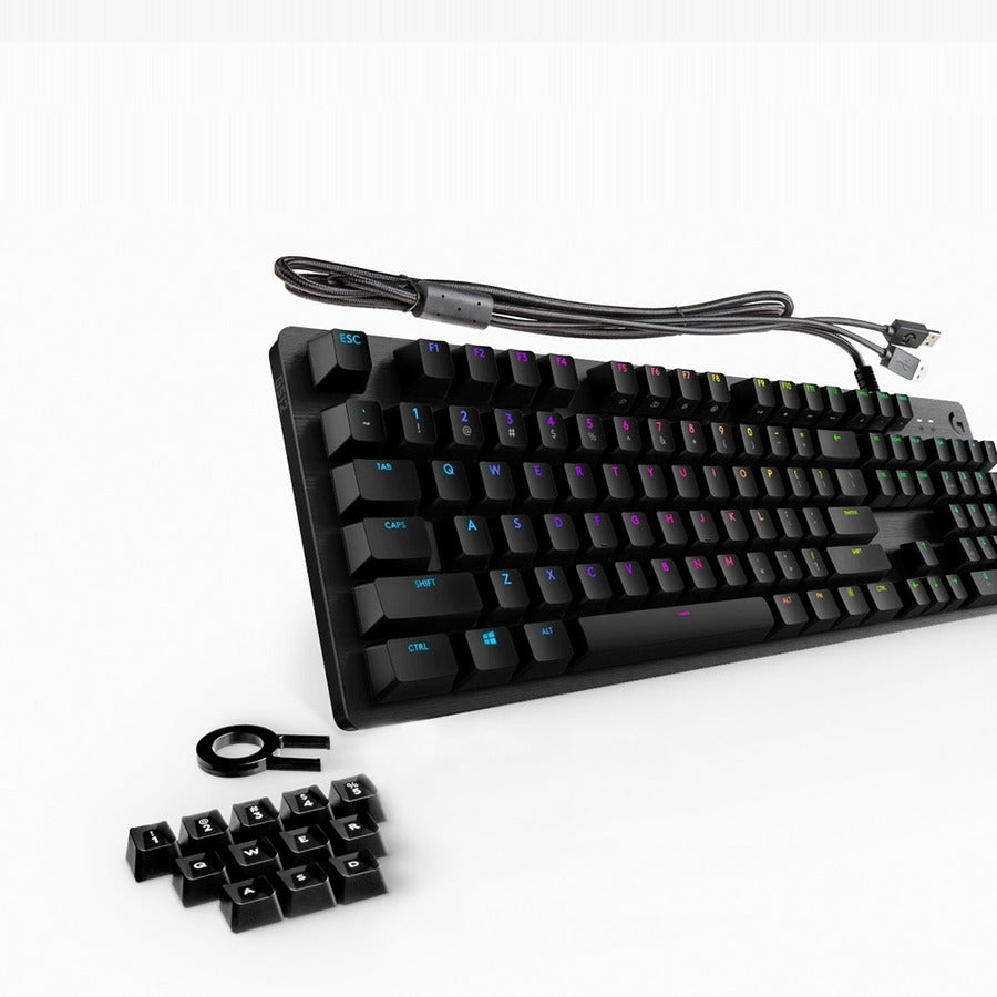 Logitech G512 RGB Mechanical Gaming Keyboard, GX Blue, USB Passthrough