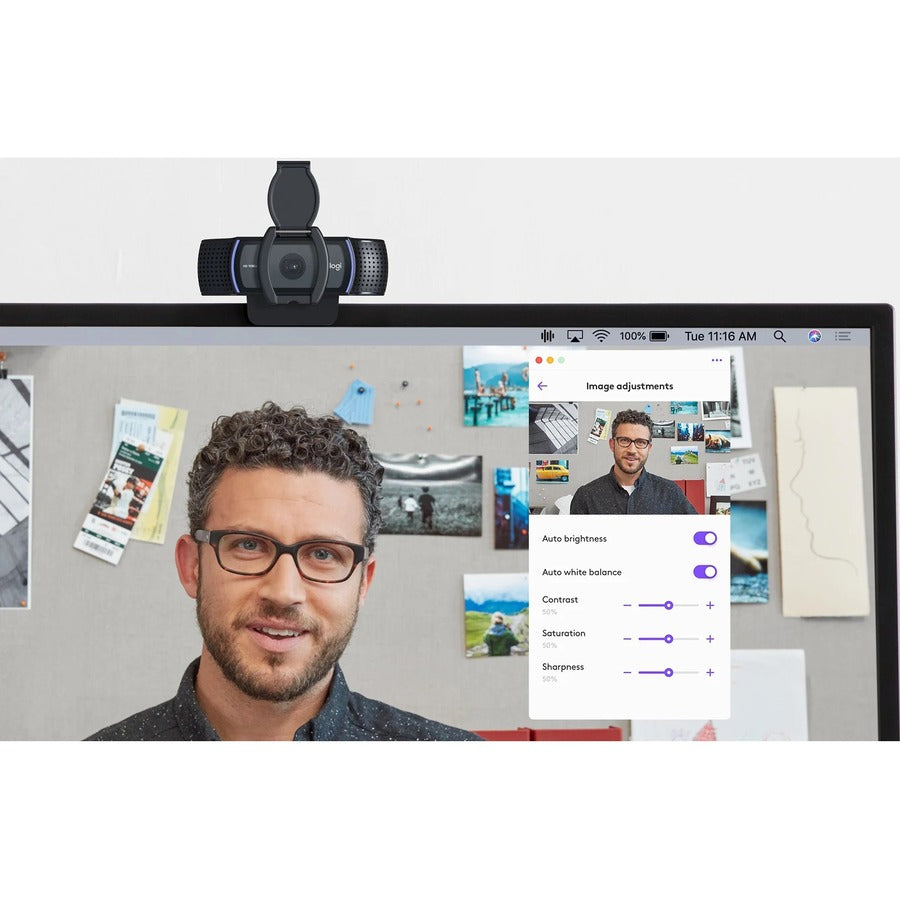 Webcam Logitech C920e - 3 mégapixels - 30 ips - USB Type A - Conforme TAA