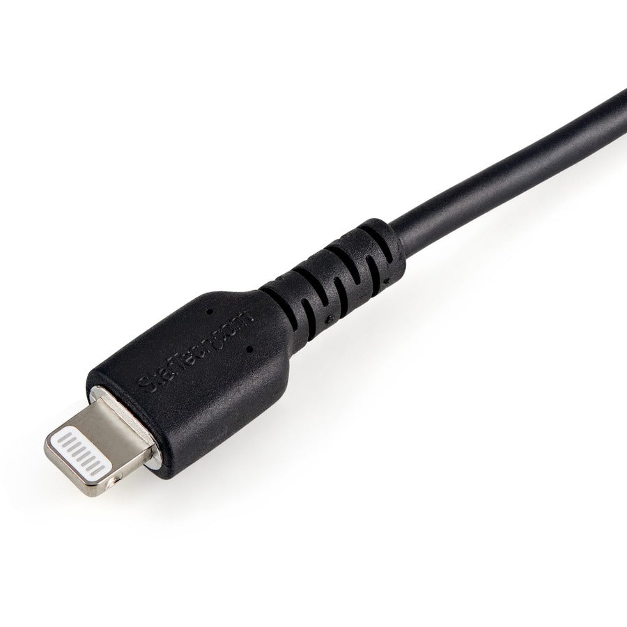Câble USB-A vers Lightning noir StarTech.com de 30 cm, robuste et résistant, pour iPhone/iPad, certifié MFi