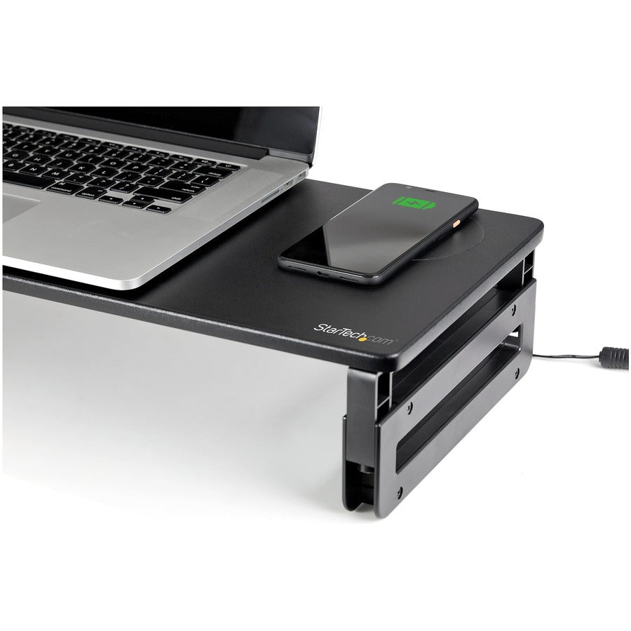 Support d'écran StarTech.com avec chargeur sans fil, chargeur Qi 15 W pour téléphone, hauteur réglable pour écran de bureau