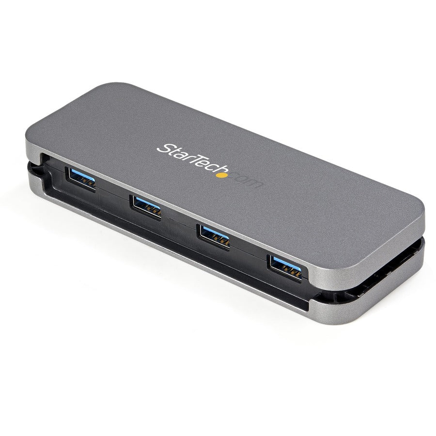 Hub USB-C StarTech.com 4 ports - 4 ports USB-A - Hub USB 3.0 Type-C 5 Gbit/s (USB 3.2/3.2 Gen 1) - Alimentation par bus - Câble de 28 cm avec gestion des câbles