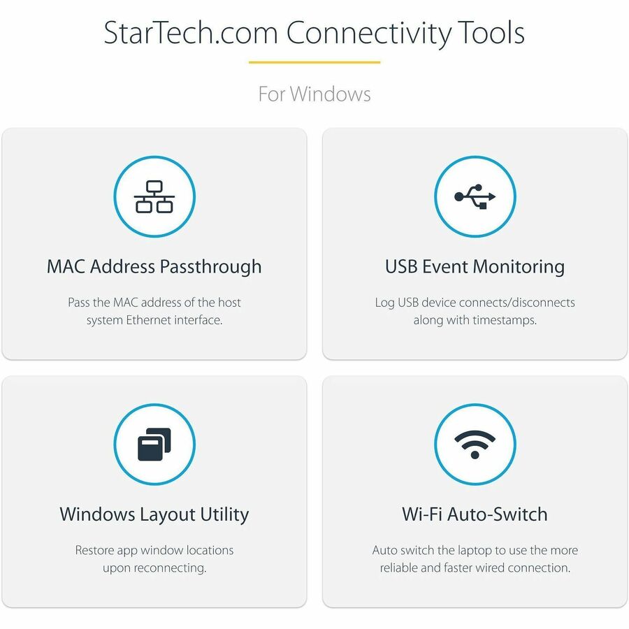 Station d'accueil Thunderbolt 3 de StarTech.com ; Compatibilité hôte USB-C