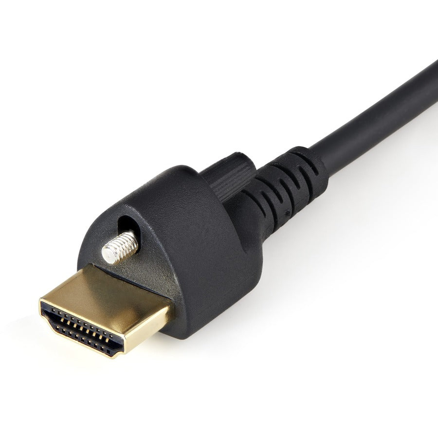 Câble HDMI StarTech.com de 2 m (6 pi) avec vis de verrouillage, câble HDMI 2.0 haute vitesse 4K 60 Hz HDR avec Ethernet, connecteur de verrouillage sécurisé, M/M