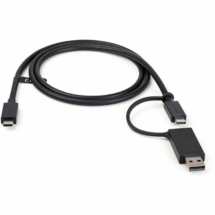 StarTech.com 3ft/1m USB-C Cable with USB-A Adapter Dongle, USB-C to C (10Gbps/PD), USB-A to C (5Gbps), 2-in-1 USB C Cable for Hybrid Dock
