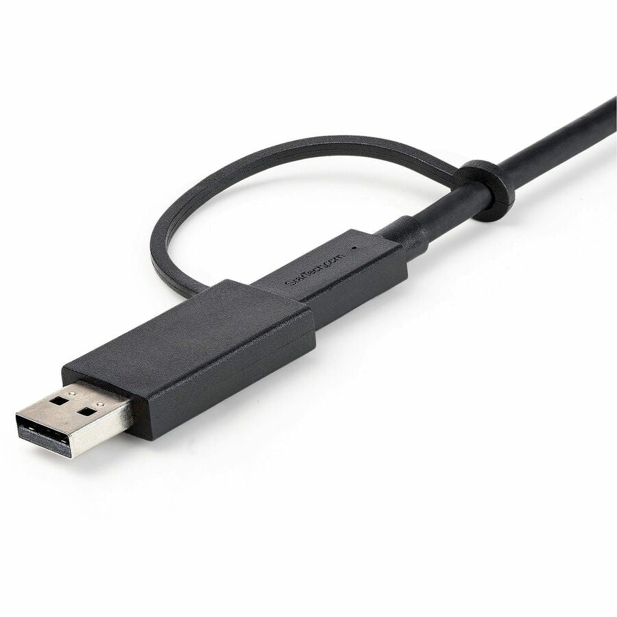 StarTech.com 3ft/1m USB-C Cable with USB-A Adapter Dongle, USB-C to C (10Gbps/PD), USB-A to C (5Gbps), 2-in-1 USB C Cable for Hybrid Dock