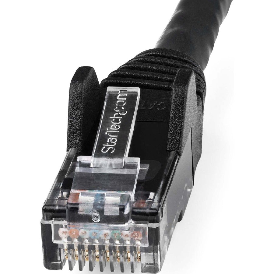 StarTech.com 6in (15cm) CAT6 Ethernet Cable, LSZH (Low Smoke Zero Halogen) 10 GbE Snagless 100W PoE UTP RJ45 Black Network Patch Cord, ETL