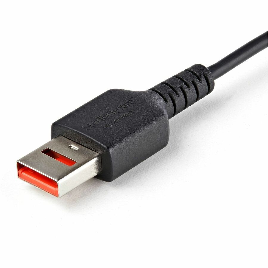 StarTech.com 3ft (1m) Secure Charging Cable, USB-A to USB-C Data Blocker Charge-Only Cable, Secure Charger Adapter Cable for Phone/Tablet