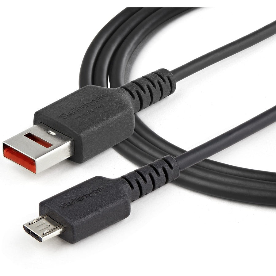 StarTech.com 3ft (1m) Secure Charging Cable, USB-A to Micro USB Data Blocker Charge-Only Cable, Charger Adapter Cable for Phone/Tablet