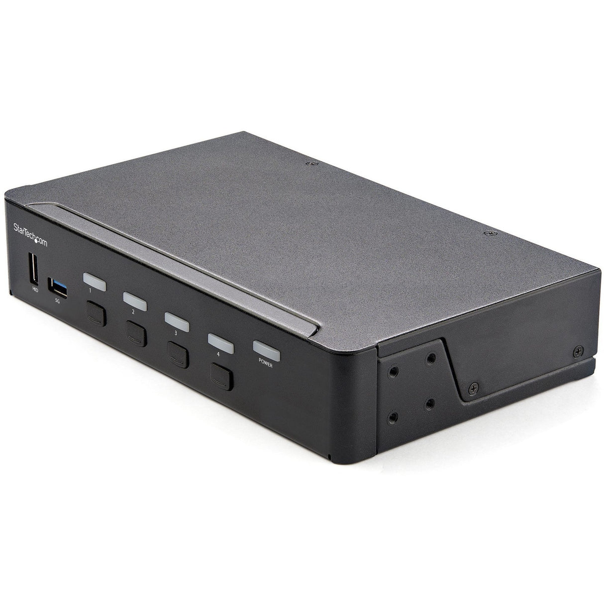 Commutateur KVM HDMI 4 ports StarTech.com 4K 60 Hz UHD HDR, écran unique HDMI 2.0, hub USB 3.0 2 ports, 4 ports USB HID, audio, commutation par raccourcis clavier, TAA