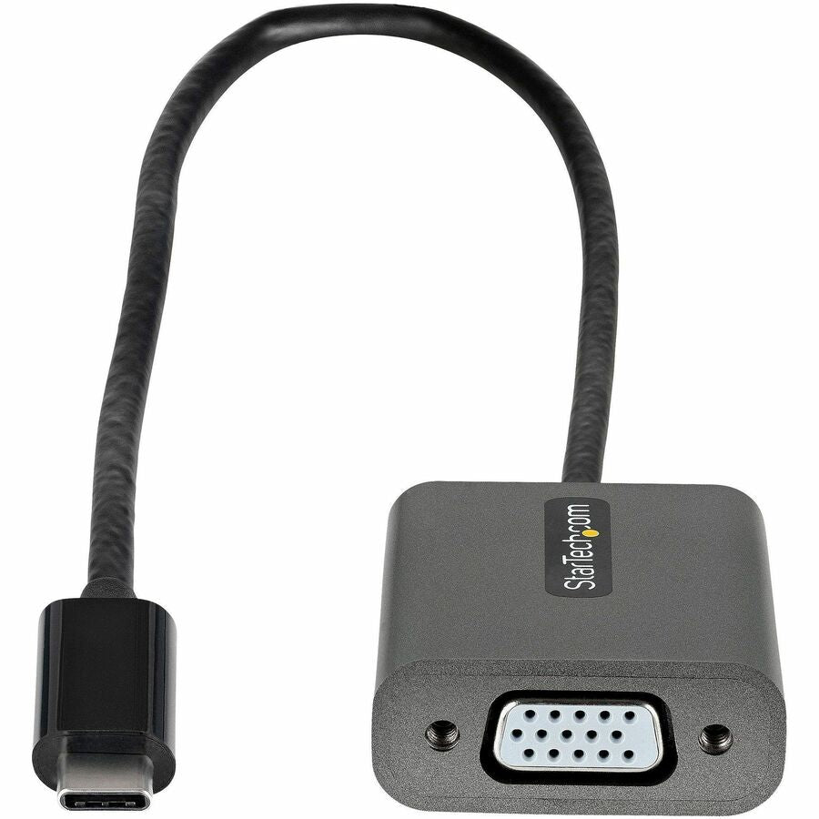 StarTech.com USB C to VGA Adapter, 1080p USB Type-C to VGA Adapter Dongle, USB-C to VGA Monitor/Display Video Converter, 12" Long Cable