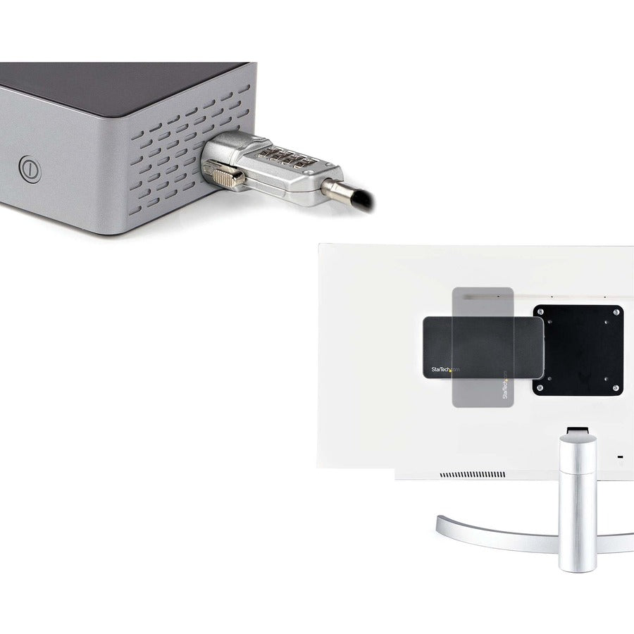 Station d'accueil USB-C StarTech.com, 4K 60 Hz, DisplayPort et HDMI, station d'accueil universelle USB-C, alimentation 100 W, hub USB 1C/3A, GbE