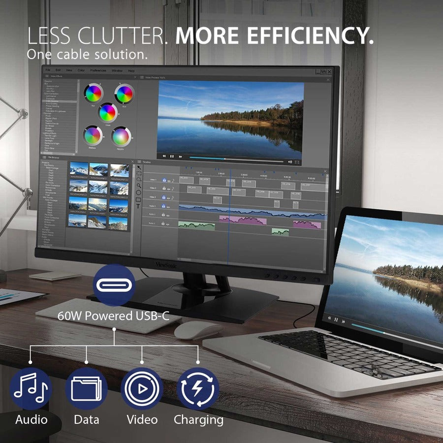 Écran ViewSonic 27 pouces, dalle IPS, résolution 3840 x 2160