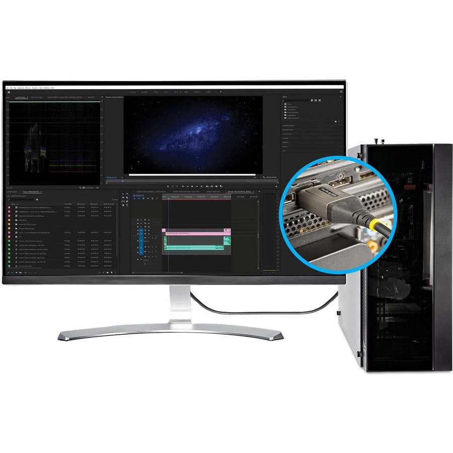 StarTech.com 6ft (2m) VESA Certified DisplayPort 1.4 Cable, 8K 60Hz HDR10, UHD 4K 120Hz Video, DP to DP Monitor Cord, DP 1.4 Cable, M/M