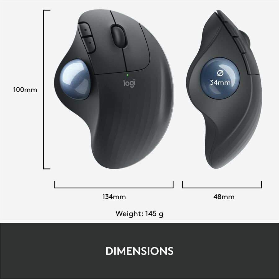 Logitech Ergo M575 pour entreprises (graphite) - Boîte marron