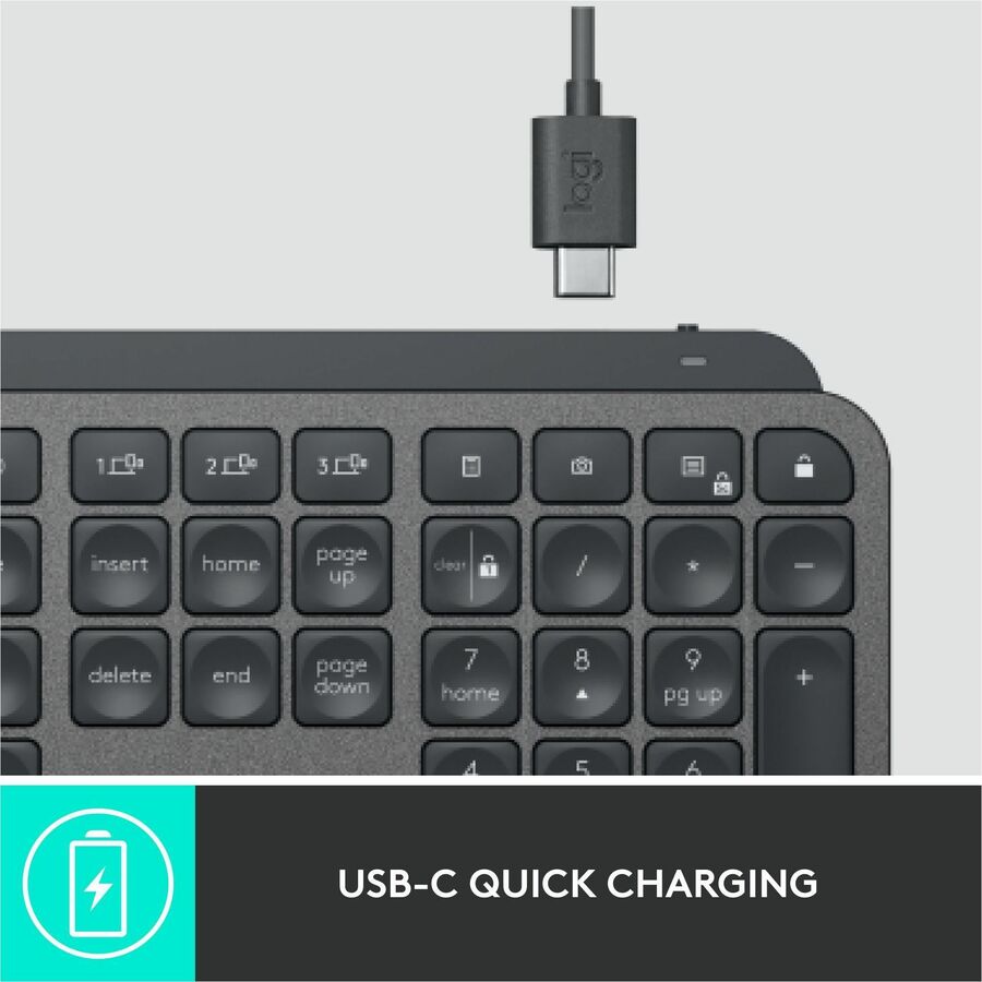 Clavier Logitech MX pour entreprises (graphite) - Boîte marron