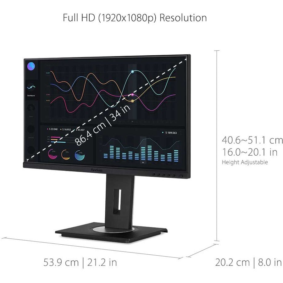 Viewsonic 24" Display, IPS Panel, 1920 x 1080 Resolution