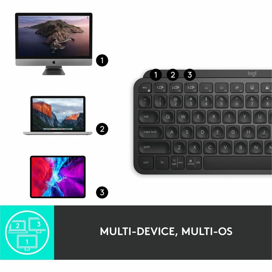 Clavier sans fil Logitech MX Keys Minimalist avec rétroéclairage