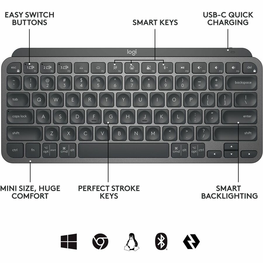Logitech MX Keys Mini pour les entreprises (graphite)