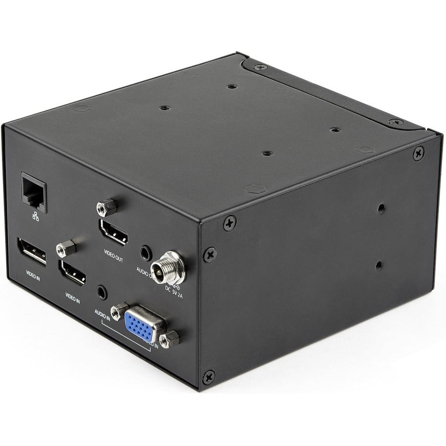 StarTech.com Conference Table Box for AV Connectivity & Charging, 4K HDMI/DP or VGA, GbE, Audio, Power Center w/ 2x USB & 2x UL AC Outlets