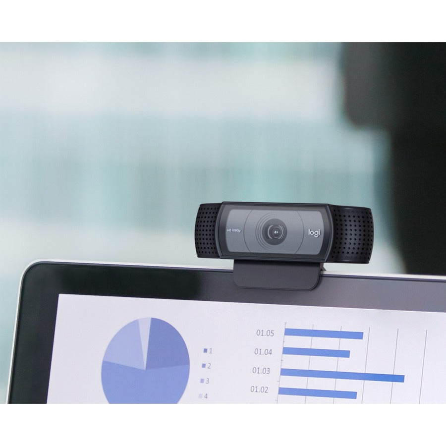 Webcam Logitech C920e - 3 mégapixels - 30 ips - Noir - USB Type A - Conforme TAA