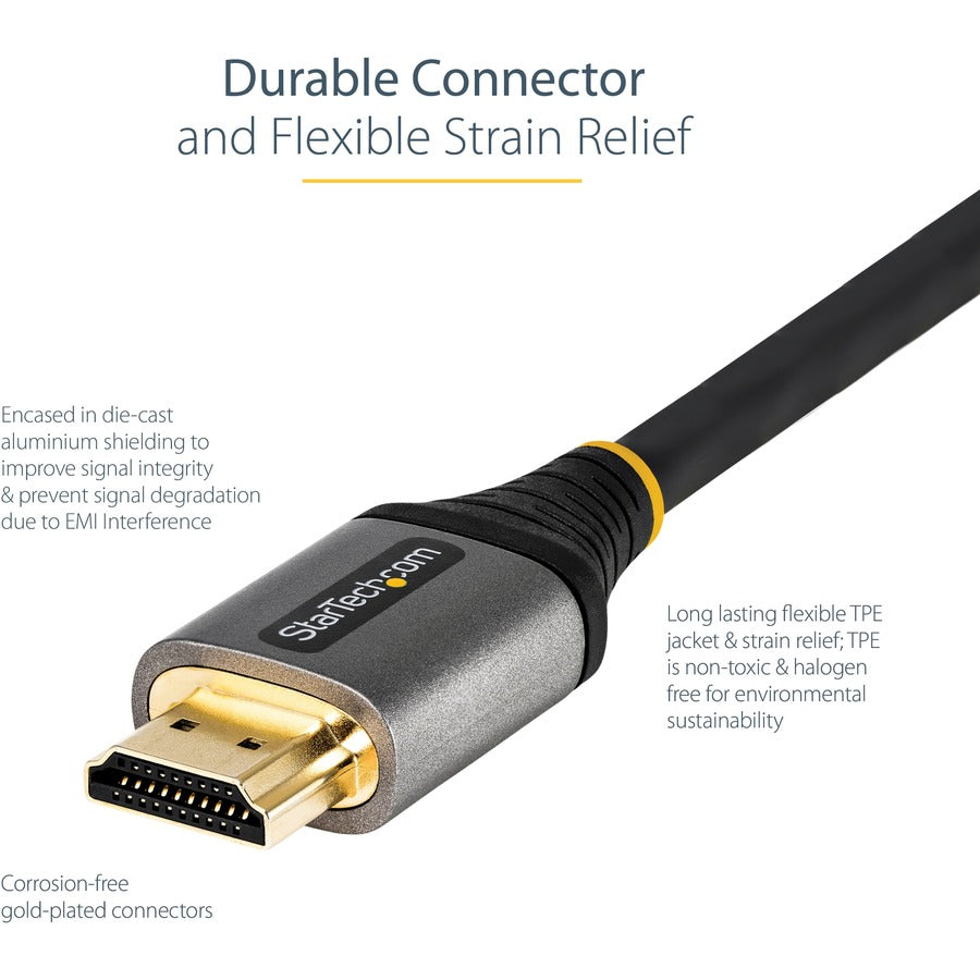 Câble HDMI 2.0 StarTech.com certifié Premium de 1 m, câble HDMI Ultra HD 4K 60 Hz haute vitesse avec Ethernet, HDR10, cordon d'écran HDMI UHD