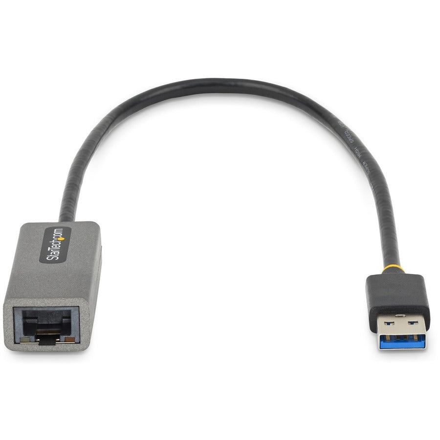 StarTech.com USB to Ethernet Adapter, USB 3.0 to 10/100/1000 Gigabit Ethernet LAN Adapter, 1ft/30cm Attached Cable, USB to RJ45 Adapter