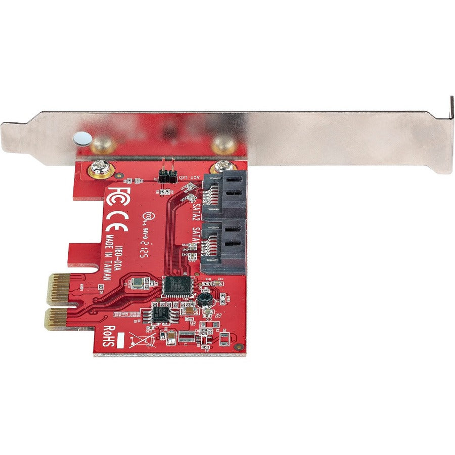 StarTech.com SATA PCIe Card, 2 Port PCIe SATA Expansion Card, 6Gbps SATA, PCI Express to SATA Adapter, Non-RAID, PCIe to SATA Converter